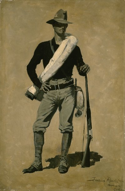 米兵、スペイン・アメリカ戦争（一等兵）1899 作： Frederic Remington