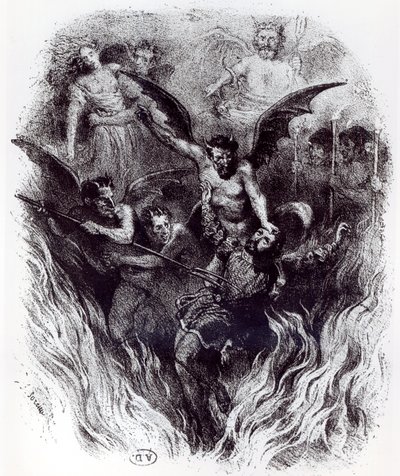 ヘクターベルリオーズ（1803-69）による「ラダムネーションドゥファウスト」（1846年）のオーケストラスコアのイラスト1854 作： Frederic Sorrieu