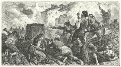 フランス軍に対するサラゴサの防衛 作： Frederic Theodore (after) Lix