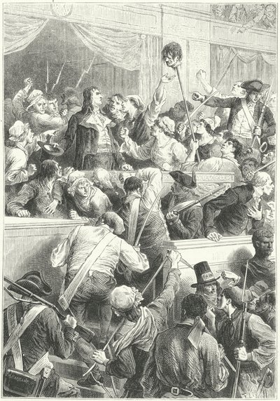1 Prairial Year III、パリ、1795 年 5 月 20 日の暴動 (彫刻) 作： Frederic Theodore (after) Lix
