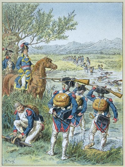 第2次チューリッヒの戦い - 1799年、マセナ軍によるリンツの通過 作： Frederic Theodore Lix