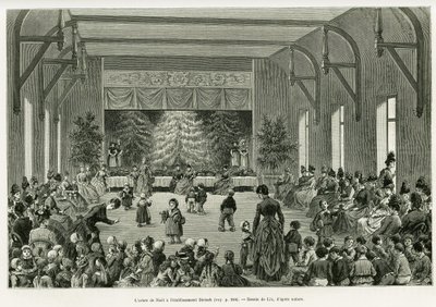 ディエッチ社のクリスマスツリー。エドゥアール・シャルトン（1807-1890）が監督した1888年のツアー・デュ・モンドに参加したドイツ人代官シャルル・グラッドが1887年に行った「アルザスとロレーヌ地方を巡る旅」の物語を説明するためにリックスが描いたものである。 作： Frederic Theodore Lix