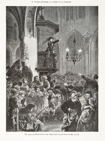 サン＝ジェルマン＝ラ＝オーセロワ教会での婦人会の会合、『Histoire de la Troisieme Republique, Vol.1, l