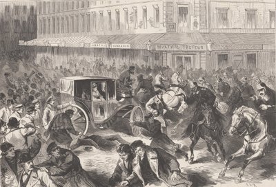 ヴェラザスリッチが1878年1月24日にピーターズバーグ将軍トレポフ総督、1878年に発砲。 作： Frederic Theodore Lix