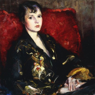 着物の図（帆布に油彩） 作： Frederic W. Goudy