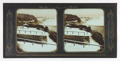 冬のナイアガラの滝、アメリカ側からの概観 作： Frederic and William Langenheim