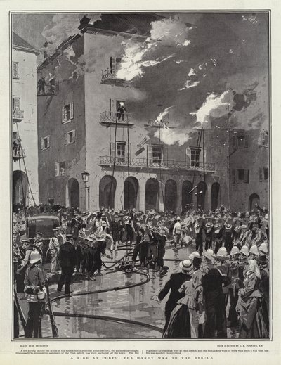 救助に便利なコルフでの火事 作： Frederic de Haenen
