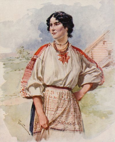 夏服のロシア人召使い 作： Frederic de Haenen