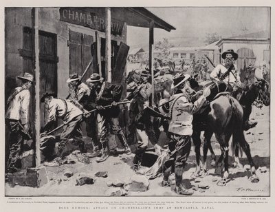 Boer Humour、Nattal、ニューカッスルのチェンバレンの店への攻撃 作： Frederic de Haenen