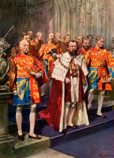 ヘラルド大学の役員、戴冠式 作： Frederic de Haenen