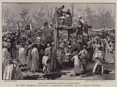 ウガンダ鉄道で、偉大な車輪の先住民の試み 作： Frederic de Haenen