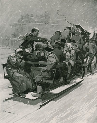 公共そり、ハーフペニー運賃 作： Frederic de Haenen