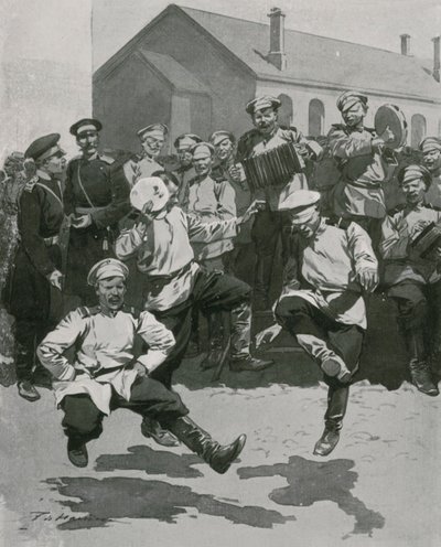 兵舎で踊る兵士 作： Frederic de Haenen