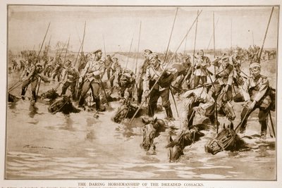 恐ろしいコサックの大胆な馬術、1914-19 作： Frederic de Haenen