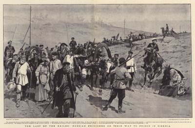 最後の亡命者、ロシアの囚人はシベリアで刑務所に行く途中 作： Frederic de Haenen