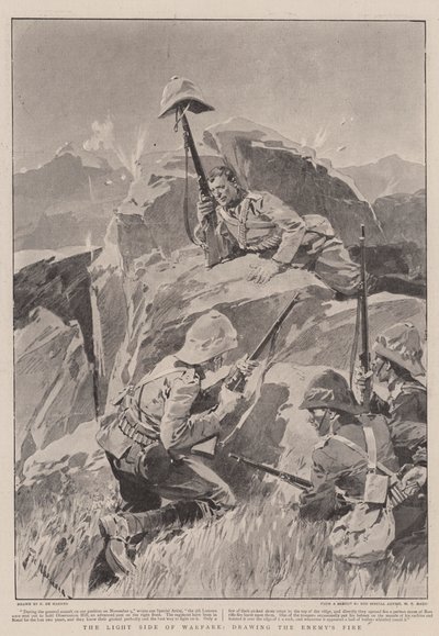 敵の火を描く、戦争のライトサイド 作： Frederic de Haenen