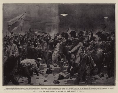 ブリュッセルの暴動、ルイーズ通りの戦い 作： Frederic de Haenen