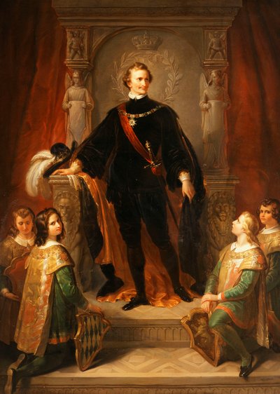 バイエルン国王ルートヴィヒ1世の肖像 作： Frederich August Kaulbach