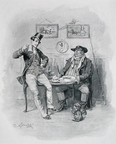 二人のウェラー」（チャールズ・ディケンズ著「ピックウィック・ペーパーズ」1837年刊より 作： Frederick (after) Barnard
