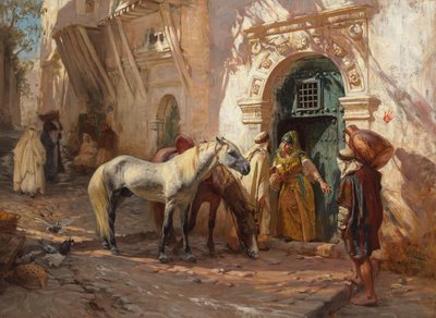 北アフリカの風景；1885年 作： フレデリックアーサーブリッジマン
