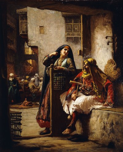 首長の訪問、 作： Frederick Arthur Bridgman