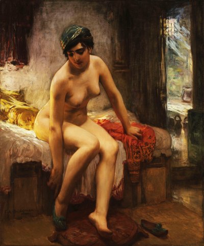 アルジェリアの売春婦、 作： Frederick Arthur Bridgman