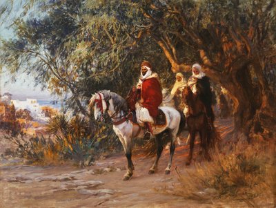 乗馬のアラブ人、1892 作： Frederick Arthur Bridgman