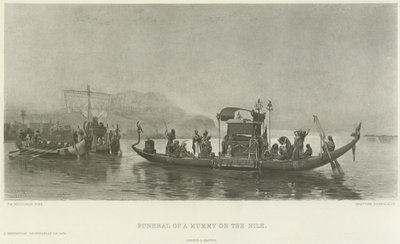 ナイル川沿いのミイラの葬式（グラビア） 作： Frederick Arthur Bridgman
