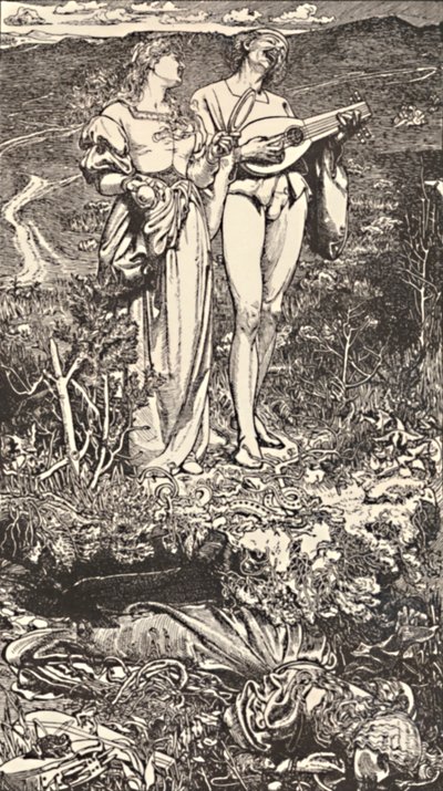 世界の愛 クリスティーナ・ロセッティの詩より、1850～1900年頃、1923年 作： Frederick Augustus Sandys
