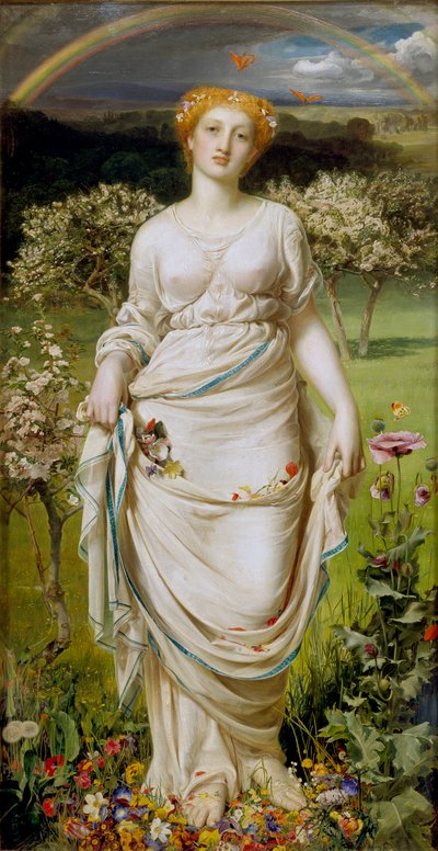穏やかな春、1865 作： Frederick Augustus Sandys