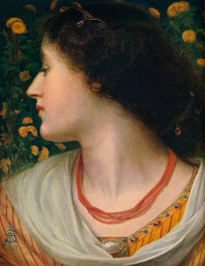 「ラ・ベル・イゾルデ」、1862年。 作： Frederick Augustus Sandys