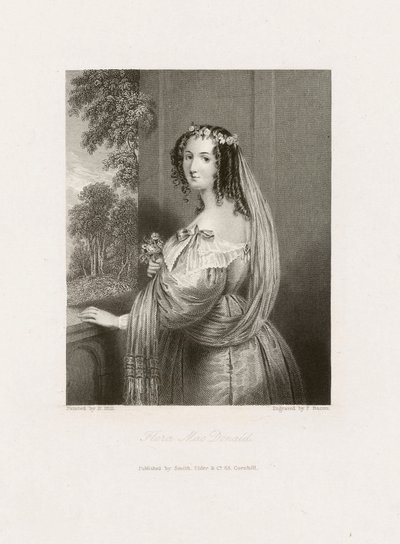 フローラ・マクドナルド、1850年頃（プリント） 作： Frederick Bacon