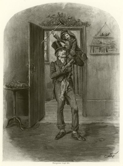 ボブ・クラチットとタイニー・ティム（グラビア） 作： Frederick Barnard