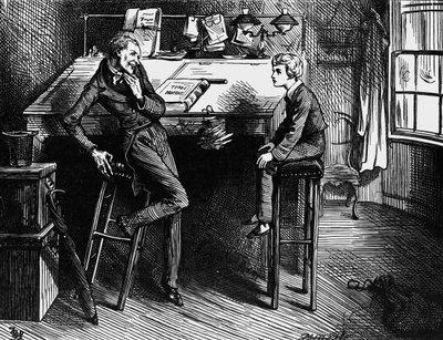 チャールズ・ディケンズの小説「David 作： Frederick Barnard