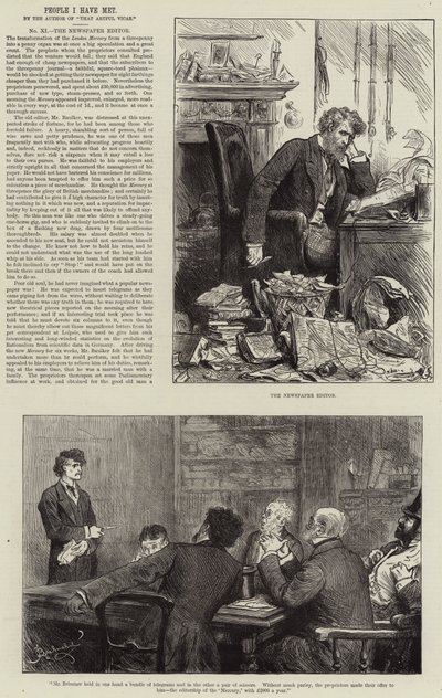 私が会った人、新聞編集者 作： Frederick Barnard