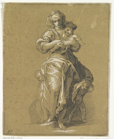 3人の子供とのチャリティー 作： Frederick Bloemaert
