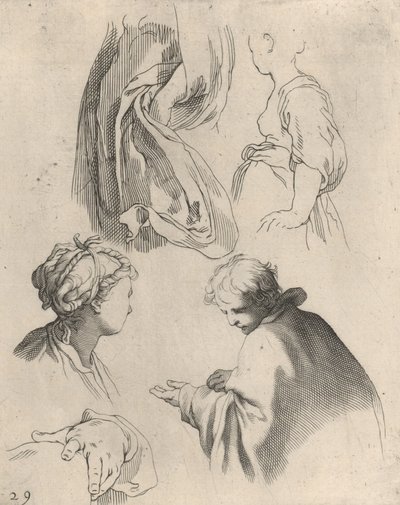 Figure Studies、Drawing Book、1650-56 より。 作： Frederick Bloemaert