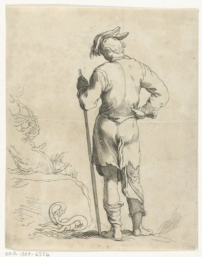 立っている男性 Abraham Bloemaert のドローイング ブック (シリーズ タイトル) 作： Frederick Bloemaert