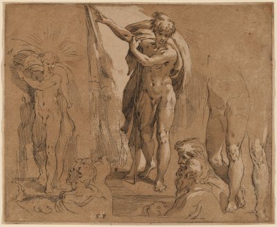洗礼者聖ヨハネ 作： Frederick Bloemaert after Parmigianino