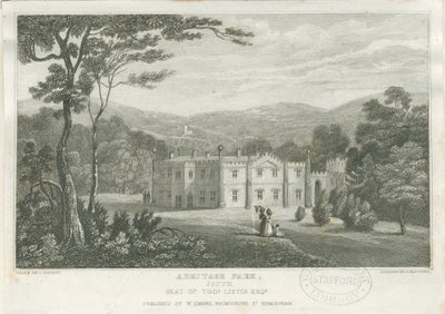 アーミテージパーク：彫刻、nd [c 1830] 作： Frederick Calvert