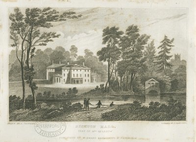 ビシュトンホール：彫刻、nd [？c1830s] 作： Frederick Calvert