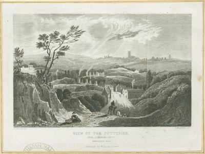 バーズレム-陶器の眺め：彫刻、nd [c 1830s] 作： Frederick Calvert