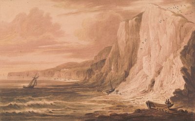 カルバー クリフ、サンダウン ベイ、ワイト島 作： Frederick Calvert
