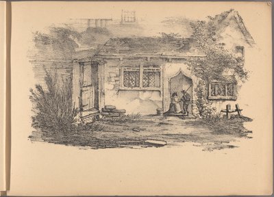 コテージの 60 のスケッチのシリーズの 1 つ。 ロンドン、1825年。 作： Frederick Calvert