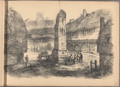 コテージの 60 のスケッチのシリーズの 1 つ。 ロンドン、1825年。 作： Frederick Calvert