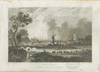 Stafford - South West View: engraving, nd [c 1830] (print) 作： Frederick Calvert