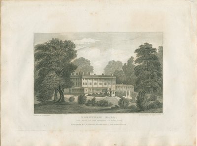 Trentham Hall: エングレーヴィング, nd [c 1830] (プリント) 作： Frederick Calvert