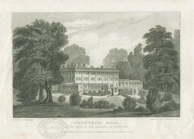 Trentham Hall: エングレーヴィング, nd [c 1830] (プリント) 作： Frederick Calvert