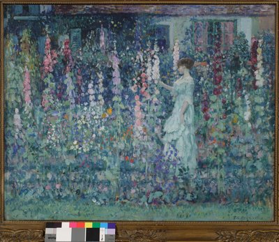 ホリホックス 作： Frederick Carl Frieseke