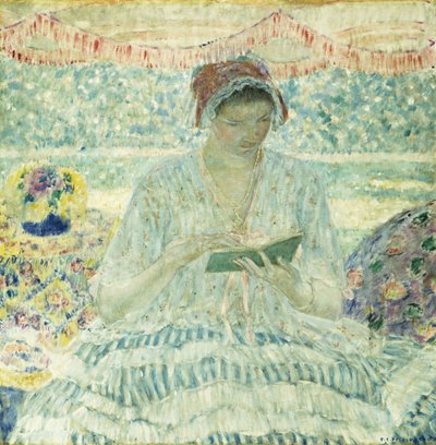 夏の読書 作： Frederick Carl Frieseke
